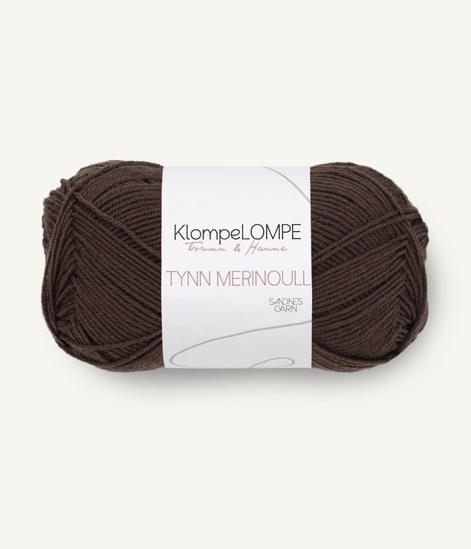 UT KlompeLOMPE Tynn Merinoull 3081 Mørk Brun 